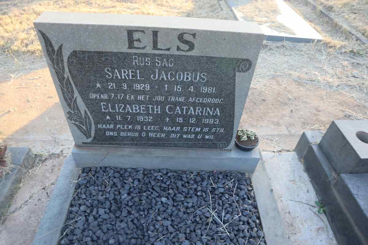 ELS Sarel Jacobus 1929-1981 & Elizabeth Catarina 1932-1993