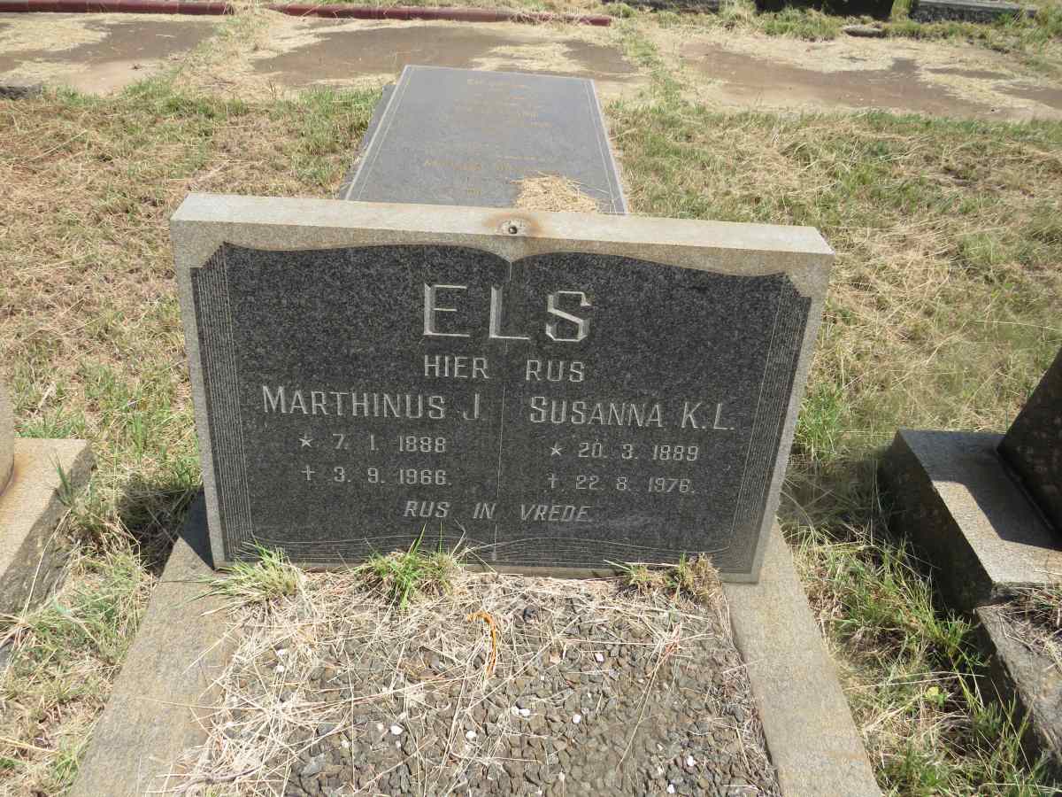 ELS Marthinus J. 1888-1966 & Susanna K.L. 1889-1976