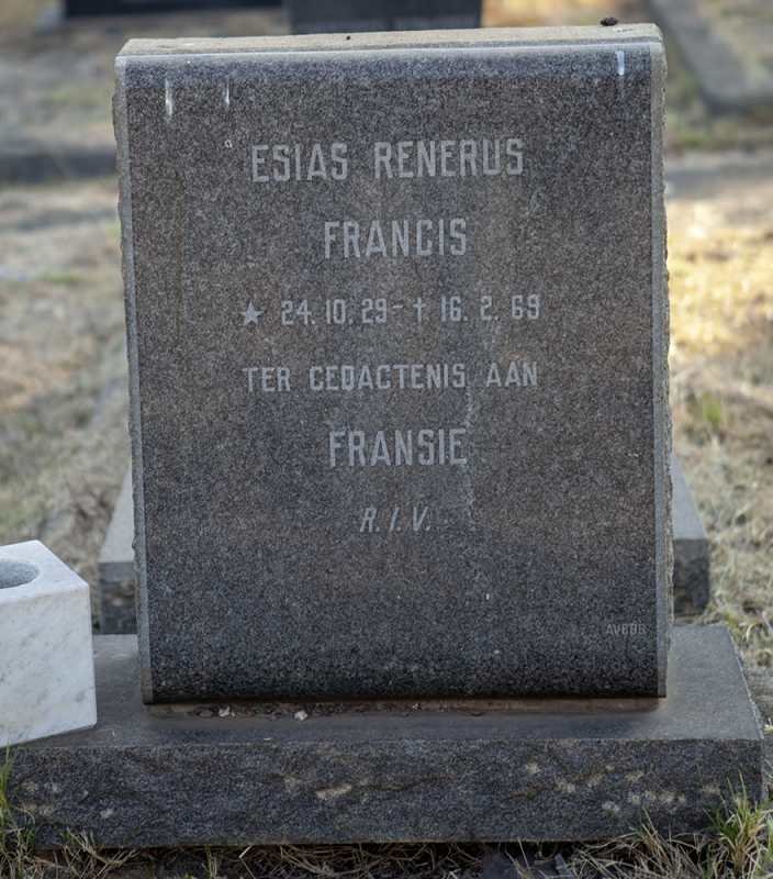 FRANCIS Esias Renerus 1929-1969
