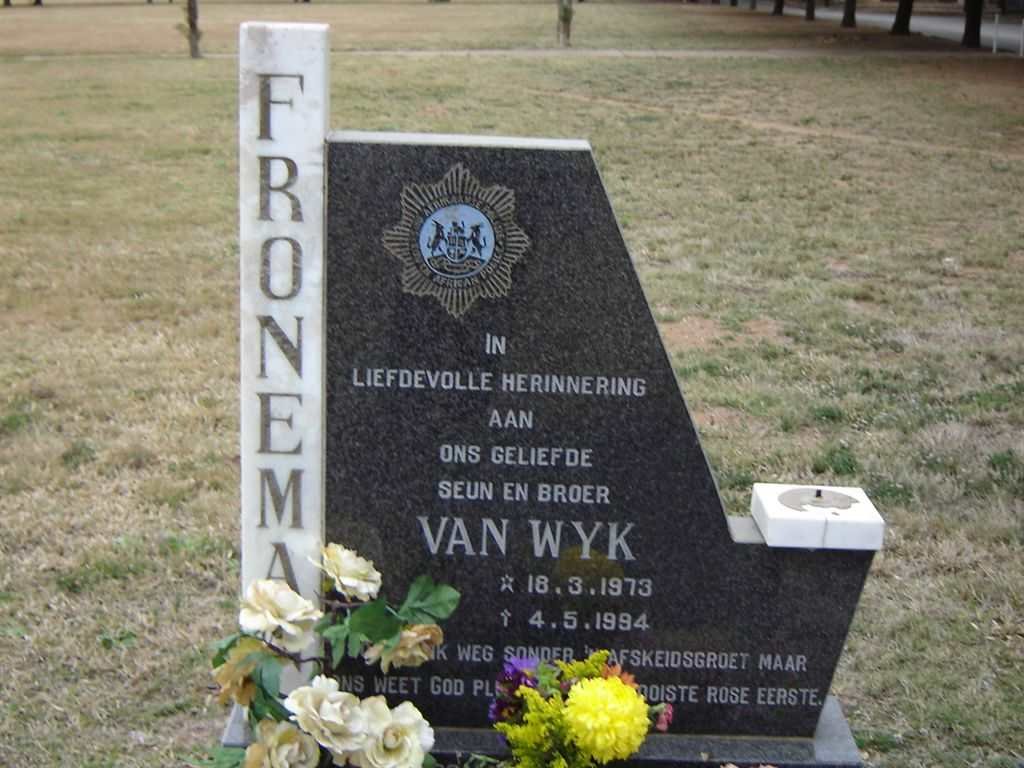 FRONEMAN Van Wyk 1973-1994
