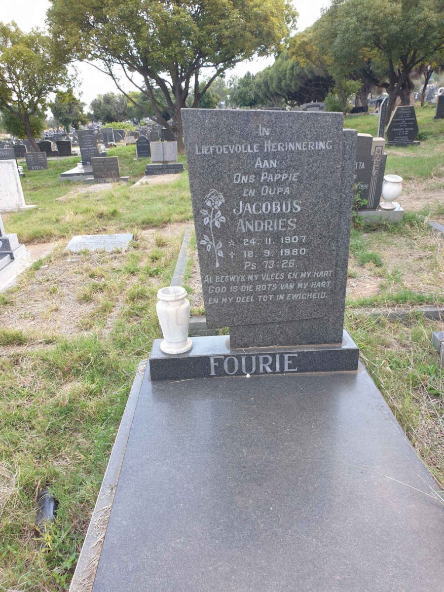 FOURIE Jacobus Andries 1907-1980