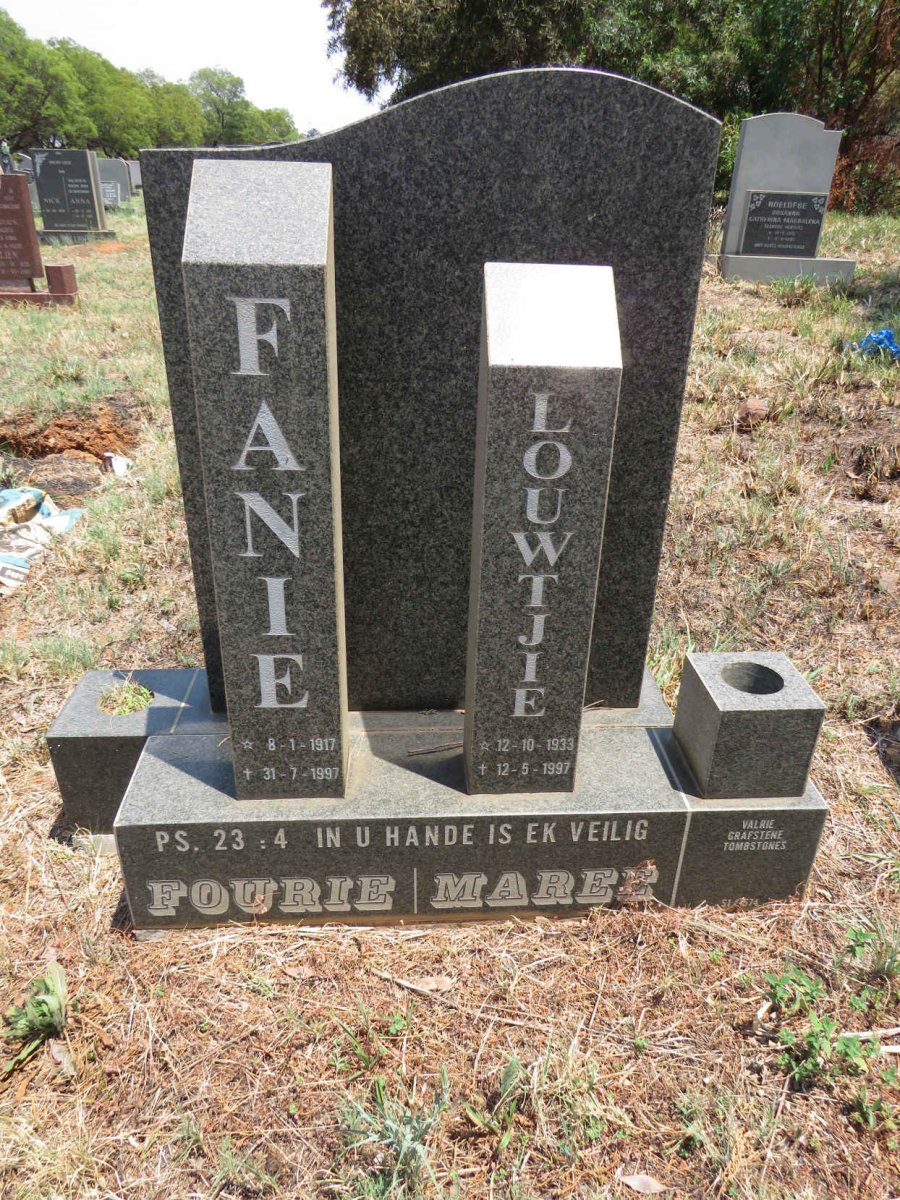 FOURIE Fanie 1917-1997 :: MAREE Louwtjie 1933-1997