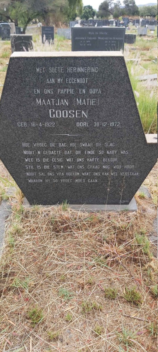 GOOSEN Maatjan 1922-1972