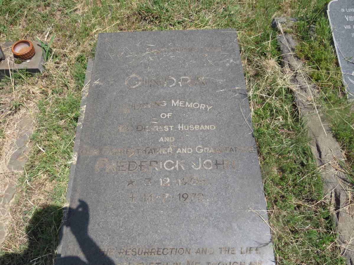 GINDRA Frederick John 1906-1970