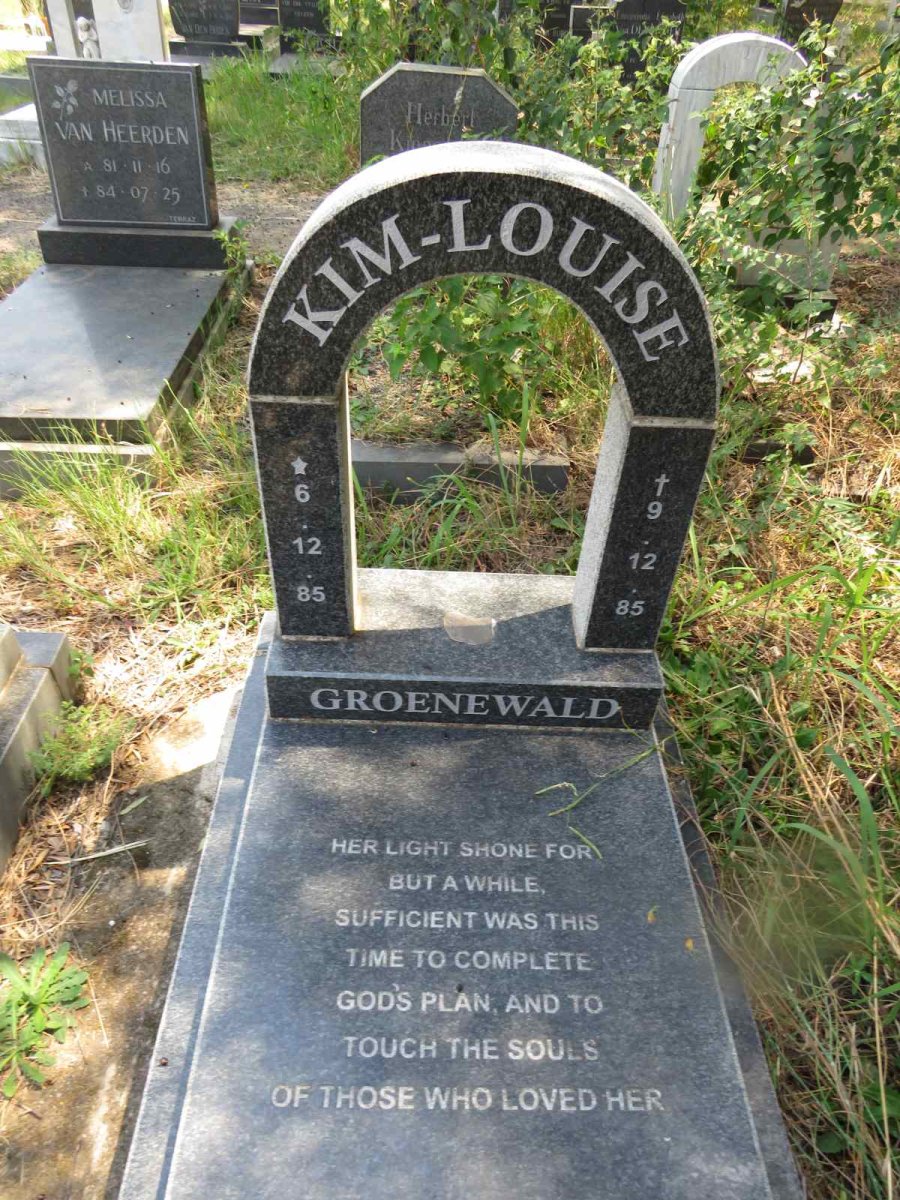 GROENEWALD Kim-Louise 1985-1985