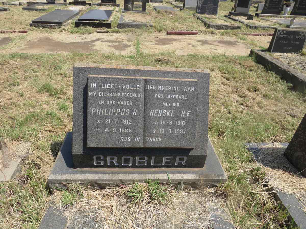 GROBLER Philippus R. 1912-1966 & Renske H.F. 1918-1997