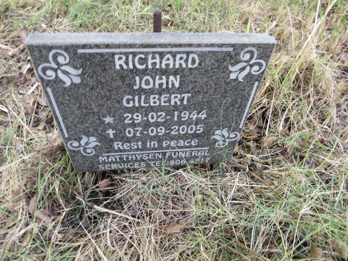 GILBERT Richard John 1944-2005