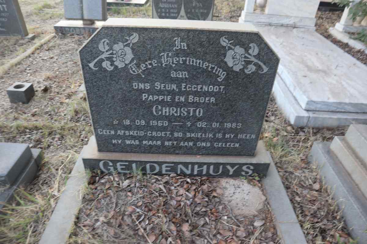 GELDENHUYS Christo 1960-1983