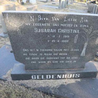 GELDENHUIS Susarah Christina 1919-1982