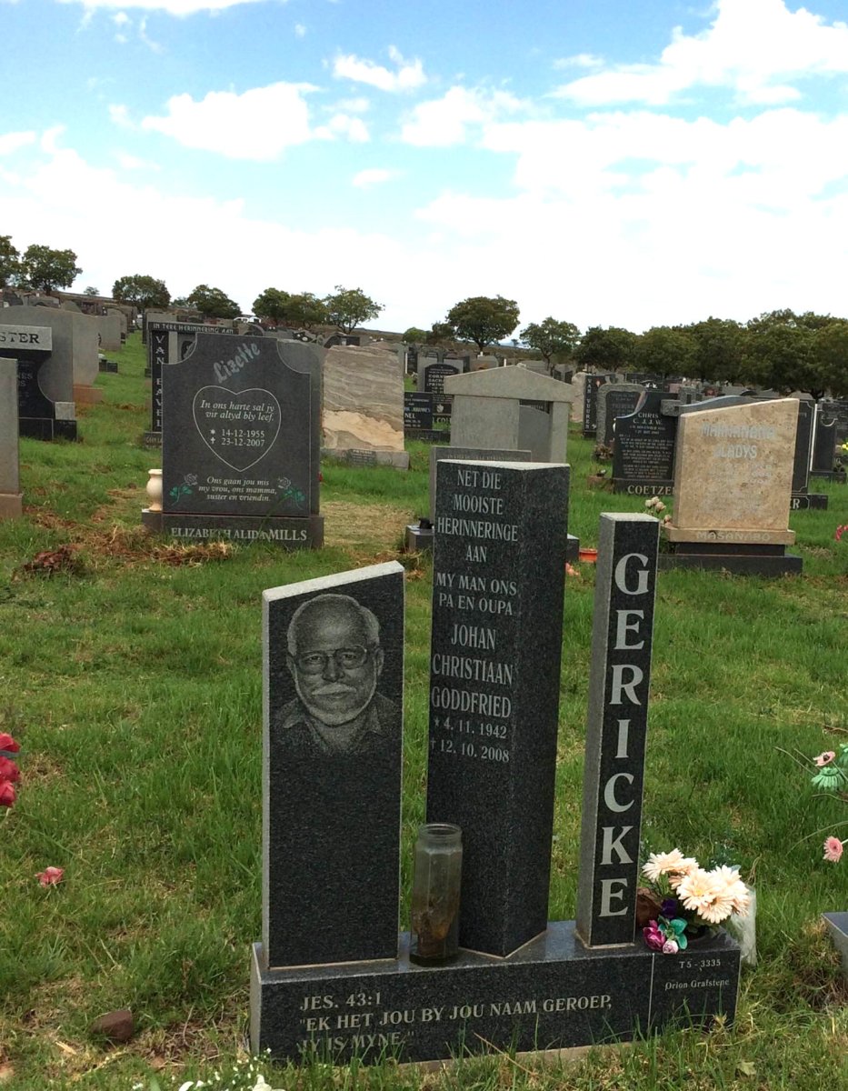 GERICKE Johan Christiaan Goddfried 1942-2008