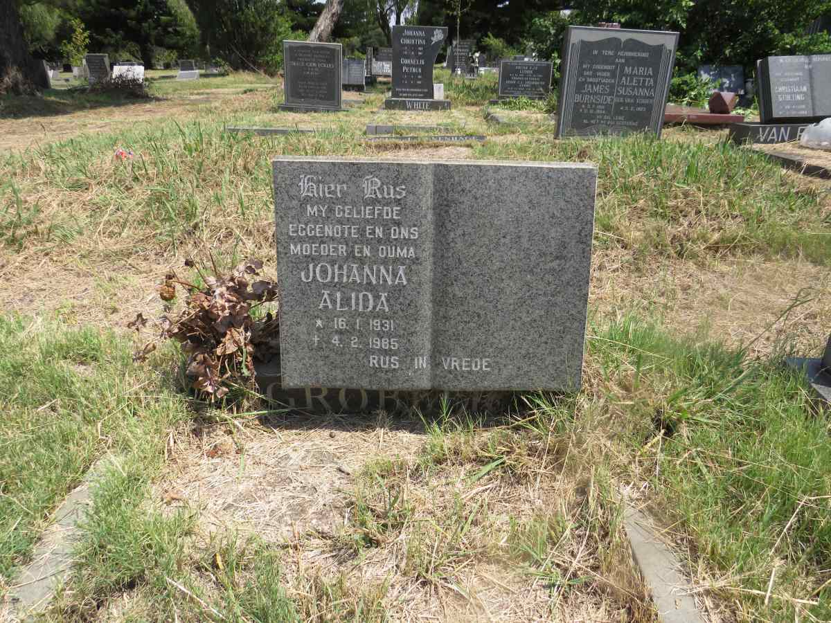 GROBLER Johanna Alida 1931-1985 