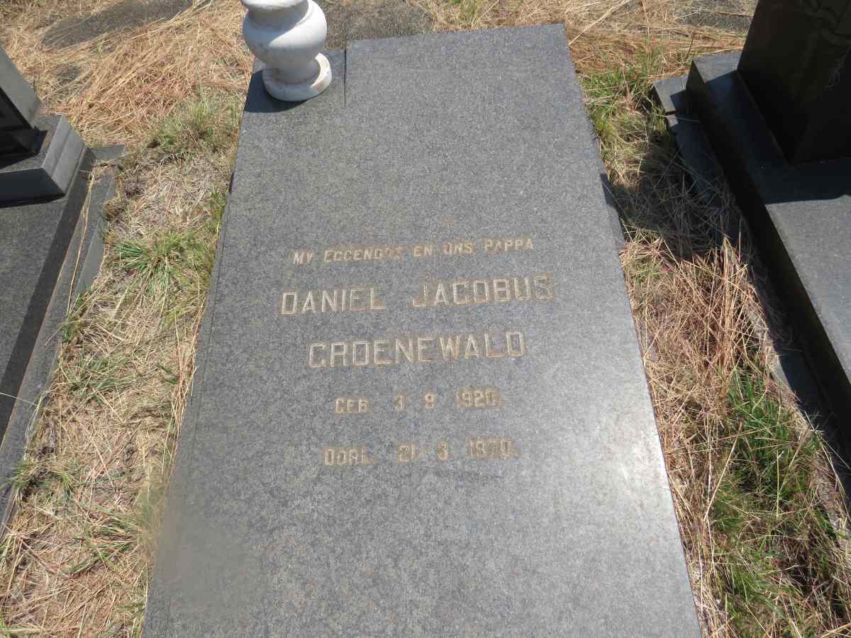 GROENEWALD Daniel Jacobus 1920-1970