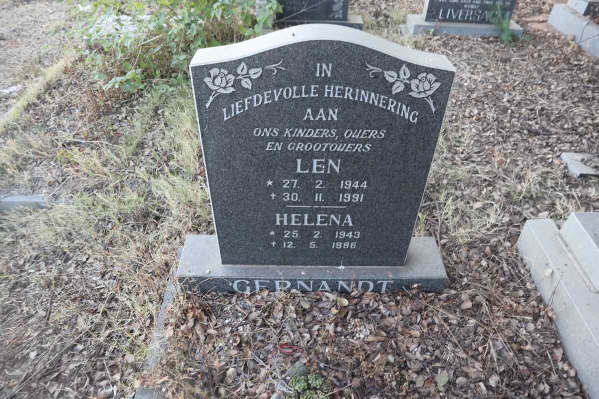 GERNANDT Len 1944-1991 & Helena 1943-1986