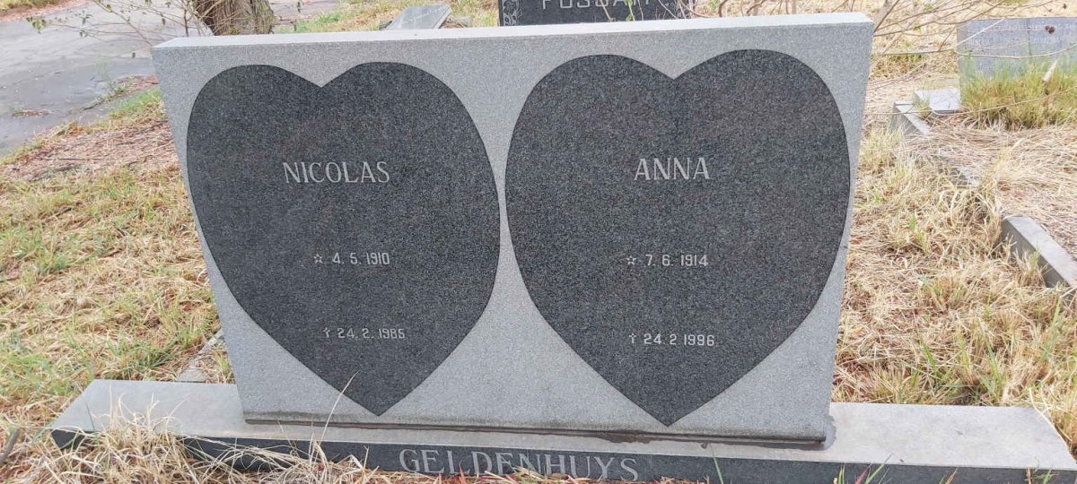 GELDENHUYS Nicolas 1910-1985 & Anna 1914-1996