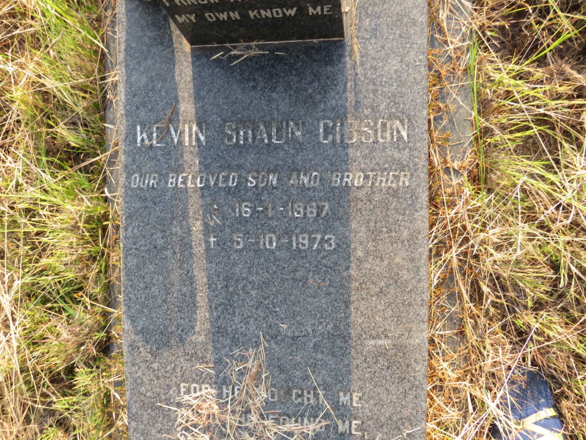 GIBSON Kevin Shaun 1967-1973