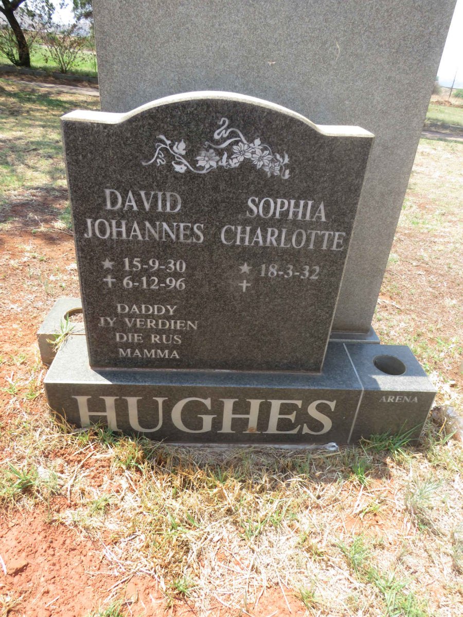 HUGHES David Johannes 1930-1996 & Sophia Charlotte 1932-