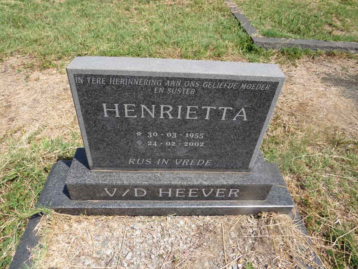 HEEVER Henrietta, v.d. 1955-2002