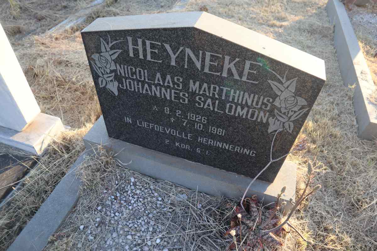 HEYNEKE Nicolaas Marthinus Johannes Salomon 1926-1981