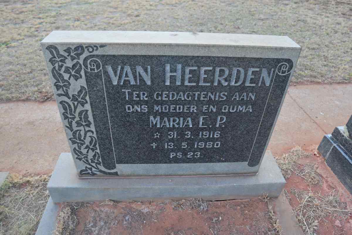 HEERDEN Maria E.P., van 1916-1980