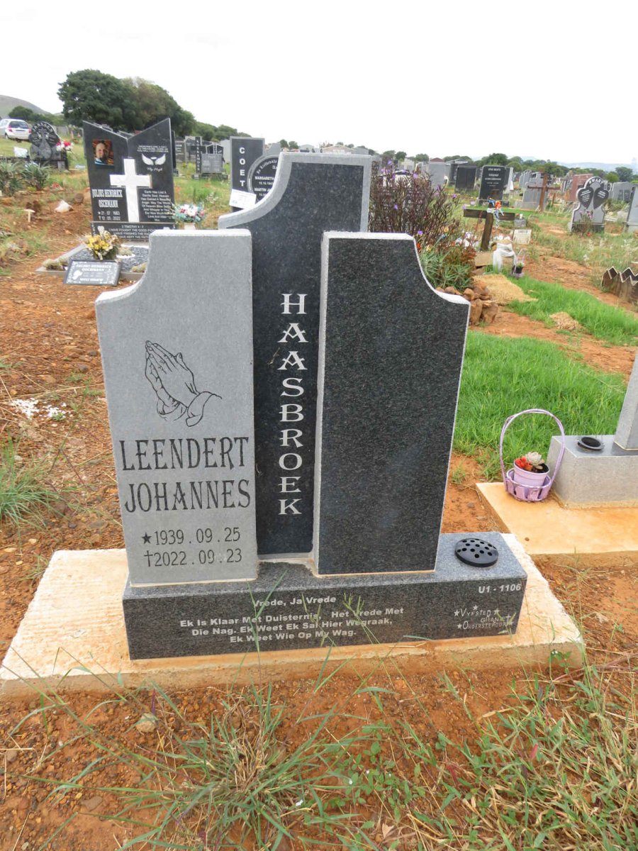 HAASBROEK Leendert Johannes 1939-2022