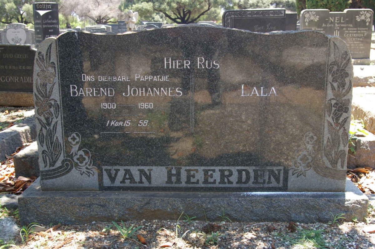 HEERDEN Barend Jacobus, van 1900-1960 &amp; Lala