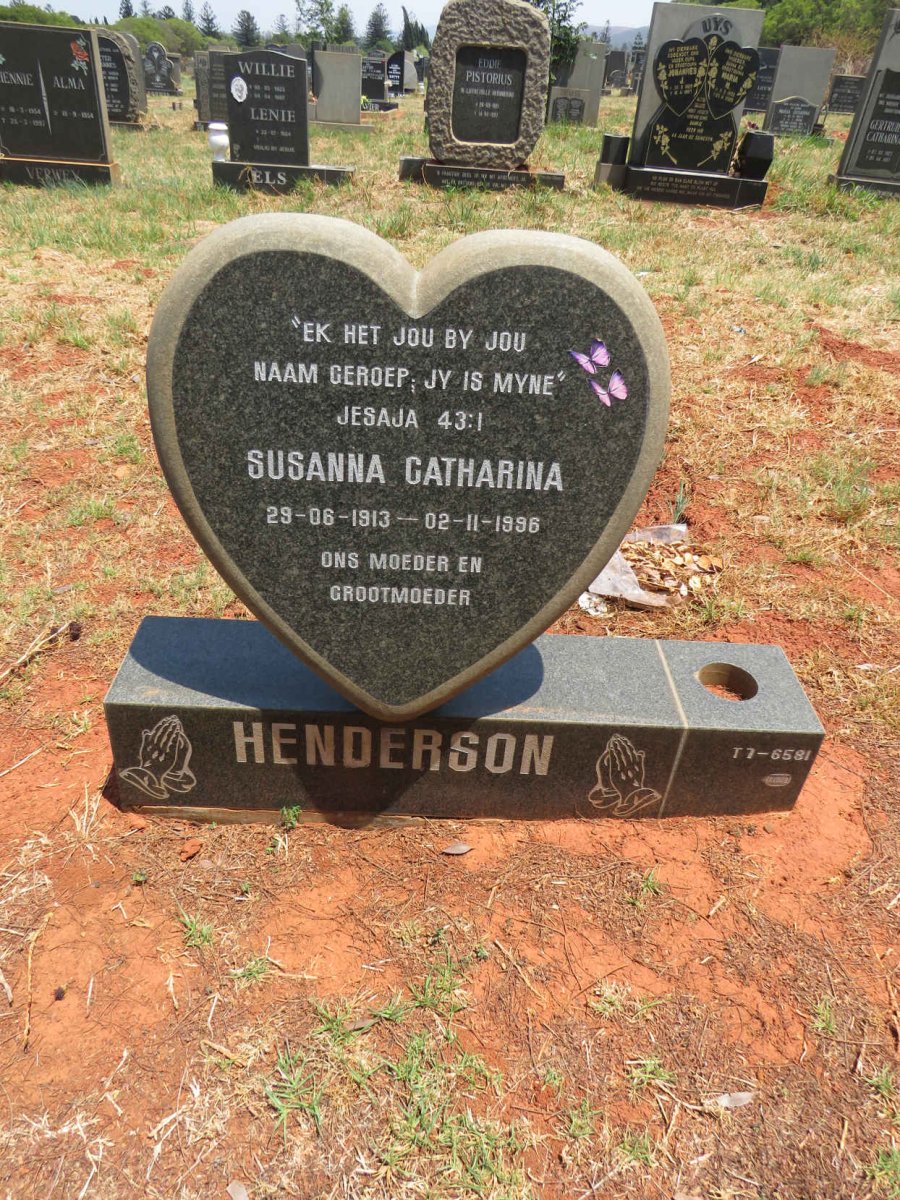 HENDERSON Susanna Catharina 1913-1996