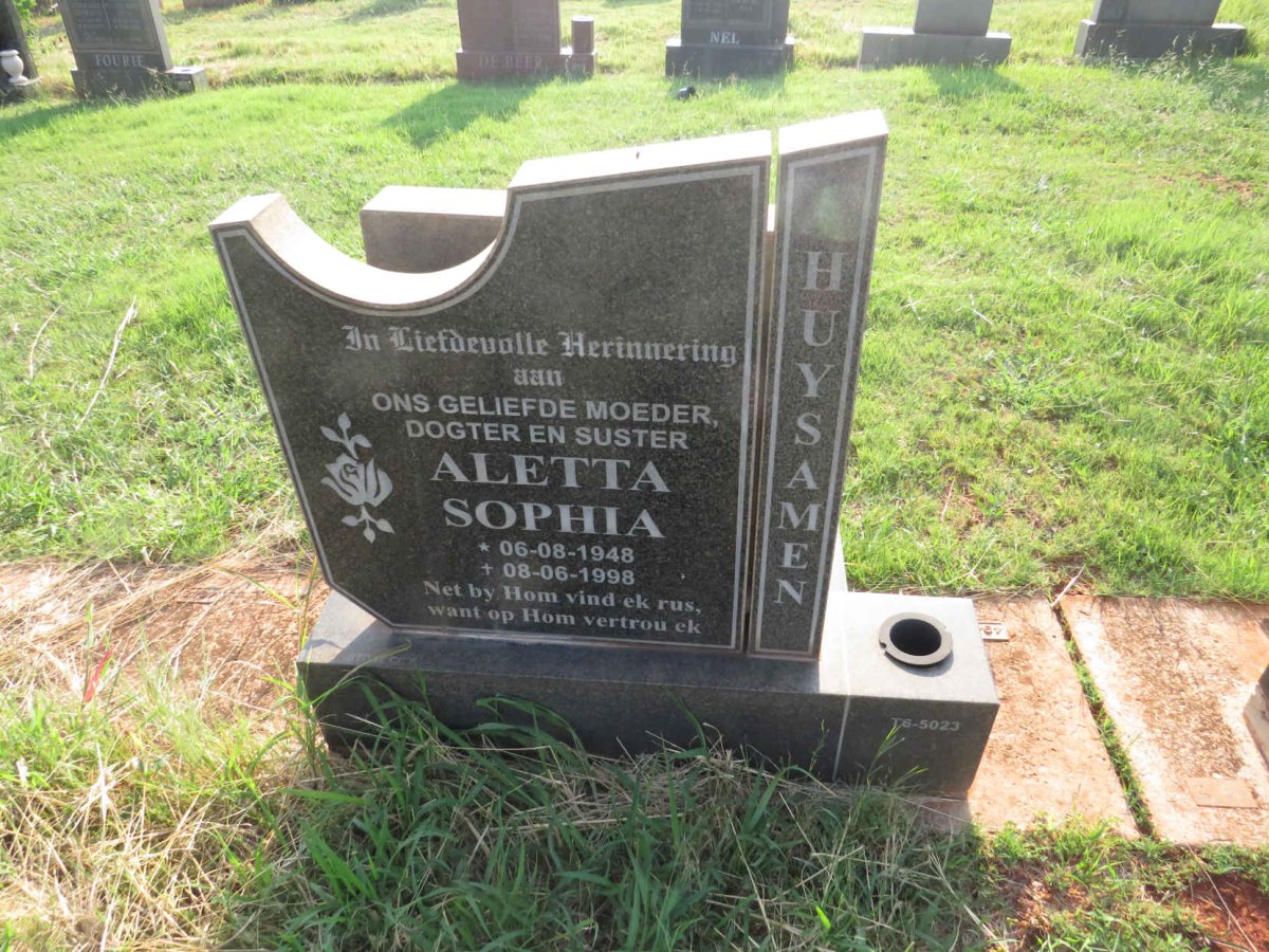 HUYSAMEN Aletta Sophia 1948-1998
