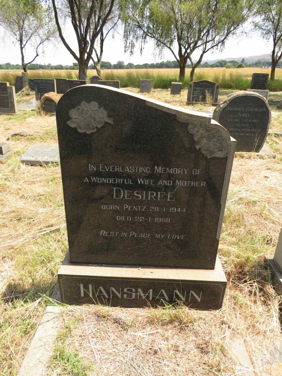 HANSMANN Desiree nee PENTZ 1944-1968