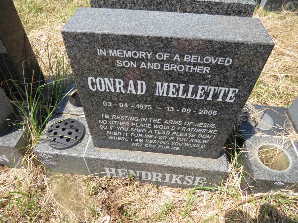 HENDRIKSE Conrad Mellette 1975-2006