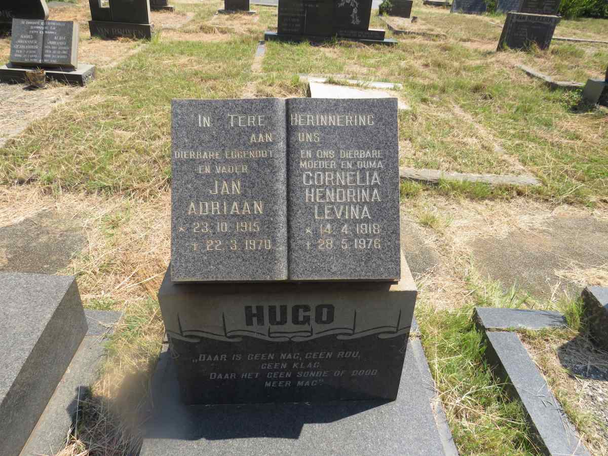 HUGO Jan Adriaan 1915-1970 & Cornelia Hendrina Levina 1918-1976