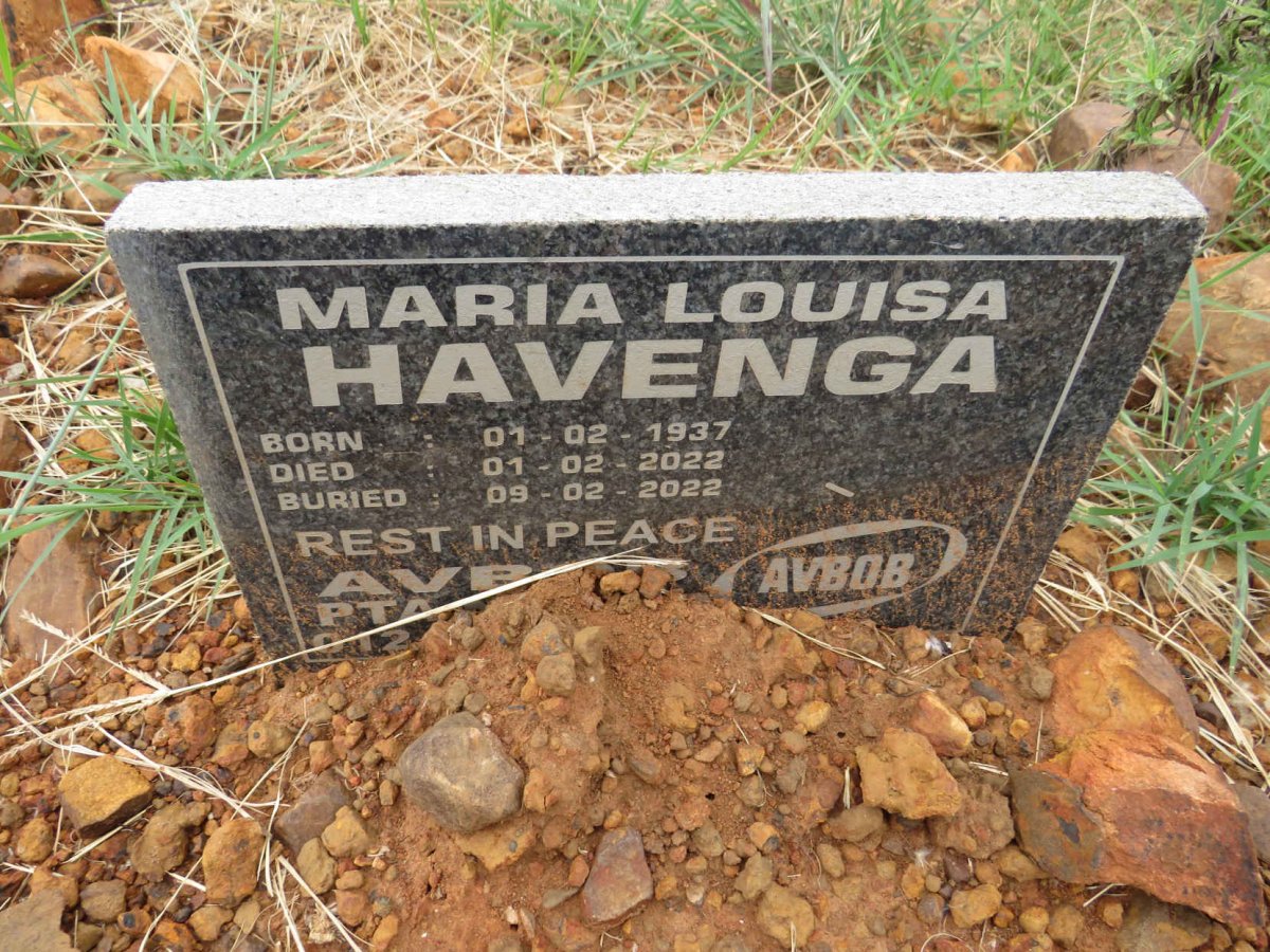 HAVENGA Maria Louisa 1937-2022
