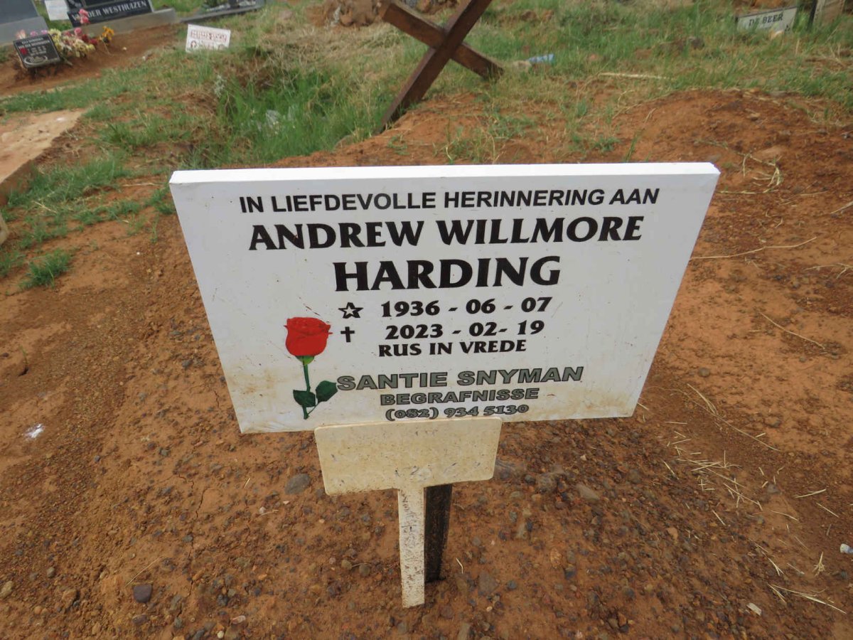 HARDING Andrew Willmore 1936-2023