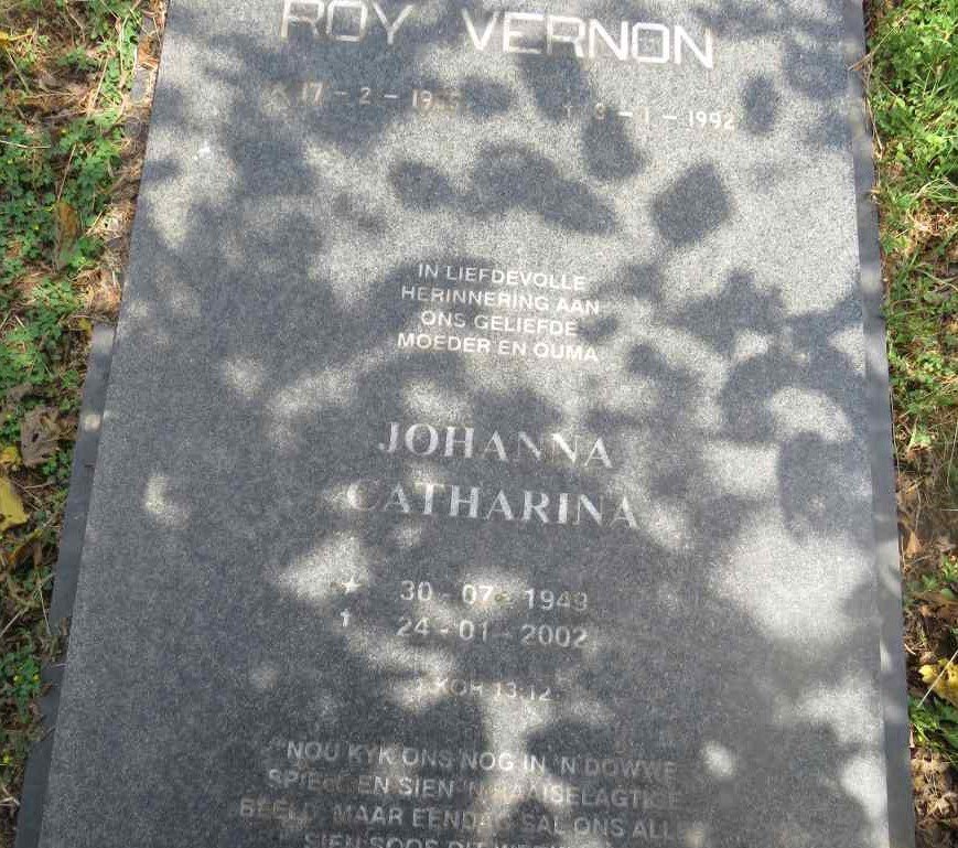 HARKER Roy Vernon 19?5-1992 :: HARKER Johanna Catharina 1949-2002_2