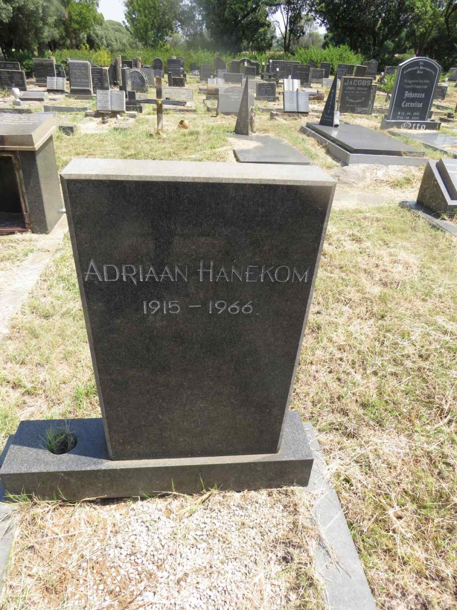 HANEKOM Adriaan 1915-1966