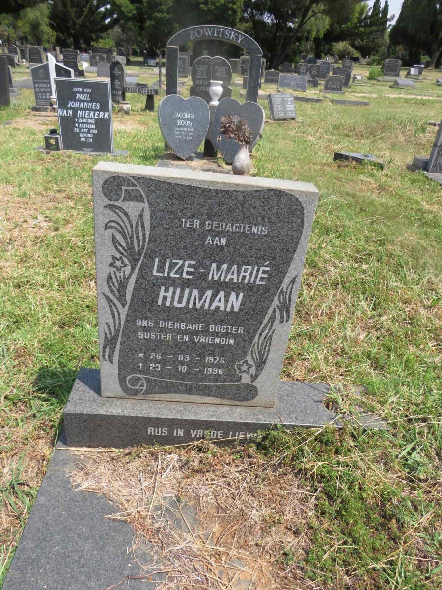 HUMAN Lize-Marie 1976-1996