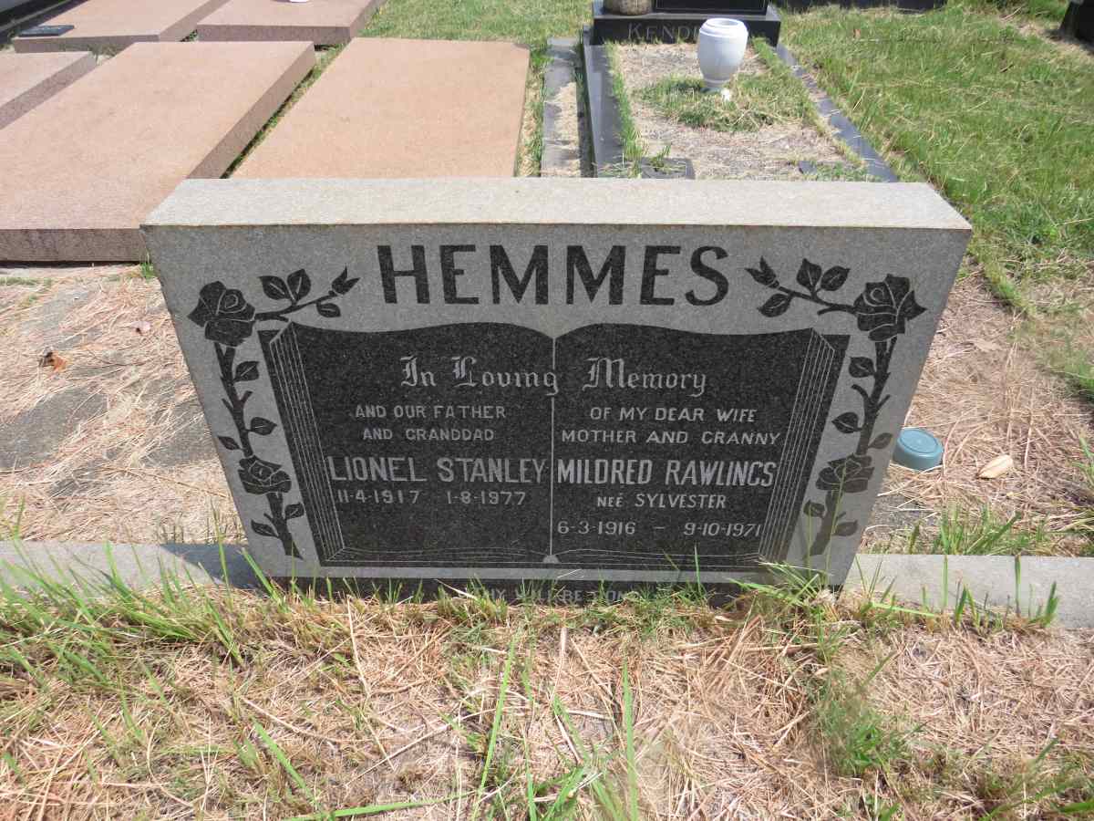 HEMMES Lionel Stanley 1917-1977 & Mildred Rawlings SYLVESTER 1916-1971