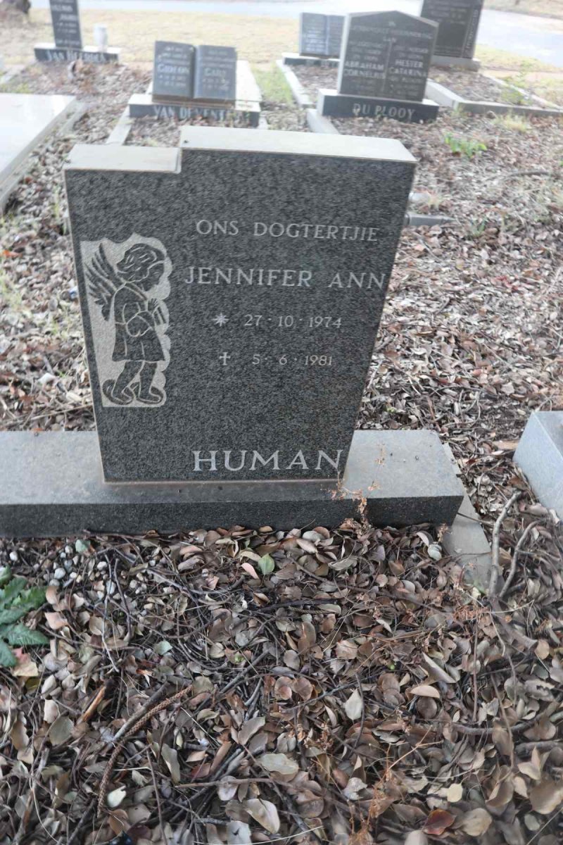 HUMAN Jennifer Ann 1974-1981