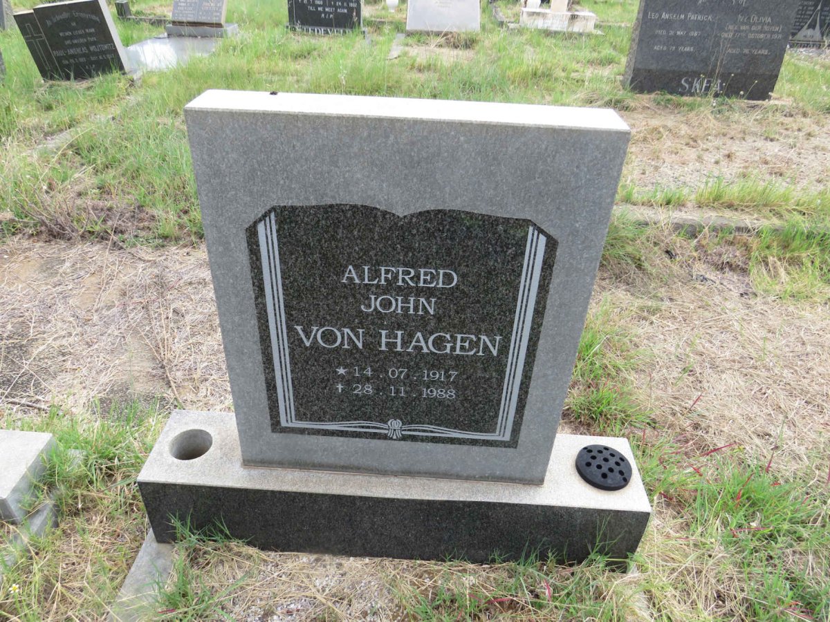 HAGEN Alfred John, von 1917-1988