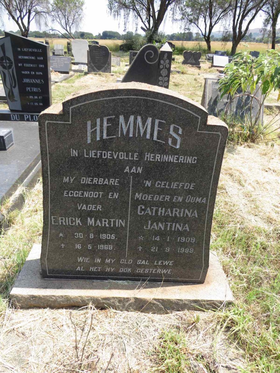 HEMMES Erick Martin 1905-1968 & Catharina Jantina 1908-1988