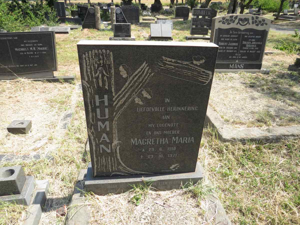 HUMAN Magretha Maria 1918-1971