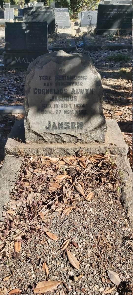JANSEN Cornelius Alwyn Jacobus 1894-196?