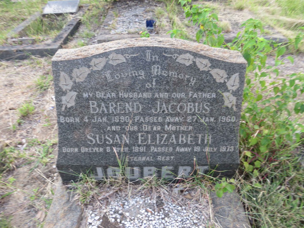 JOUBERT Barend Jacobus 1890-1960 & Susan Elizabeth DREYER 1891-1973