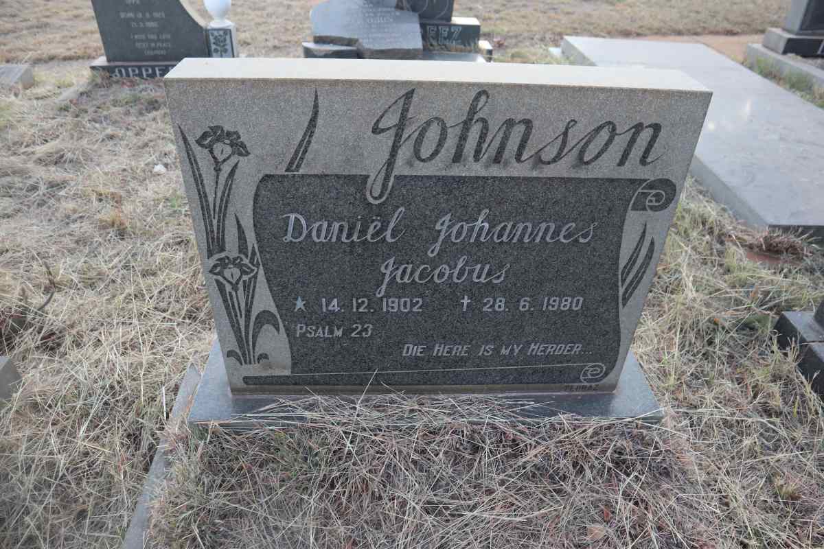 JOHNSON Daniel Johannes Jacobus 1902-1980