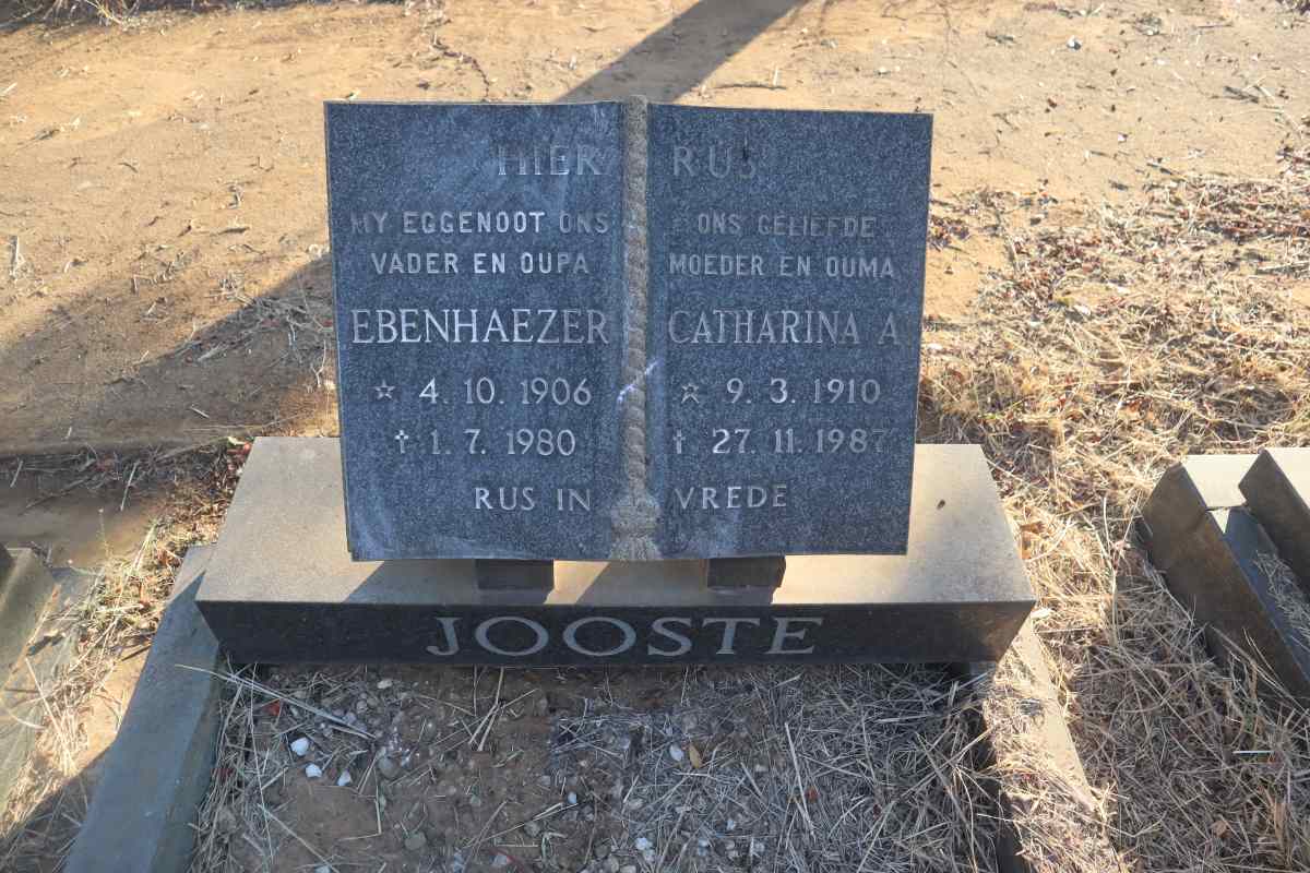 JOOSTE Ebenhaezer 1906-1980 & Catharina A. 1910-1987