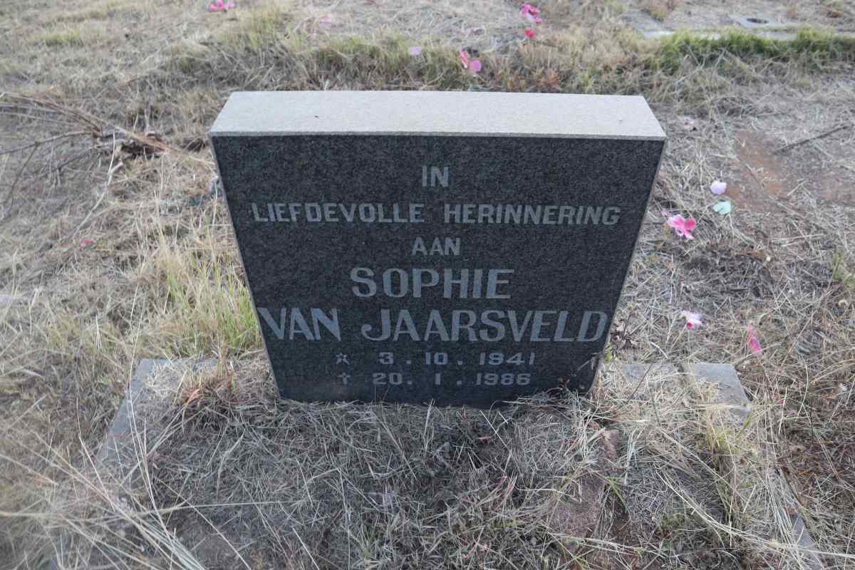 JAARSVELD Sophie, van 1941-1986