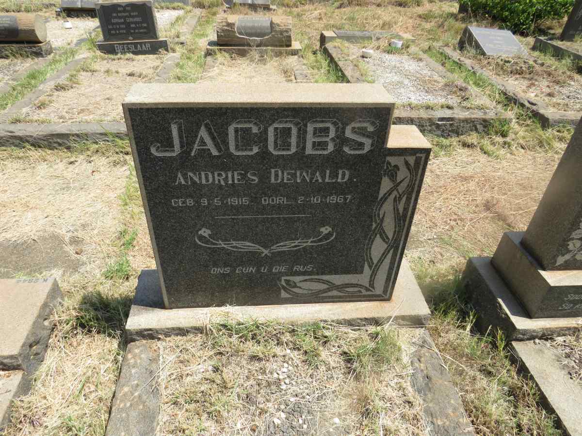 JACOBS Andries Dewald 1915-1967