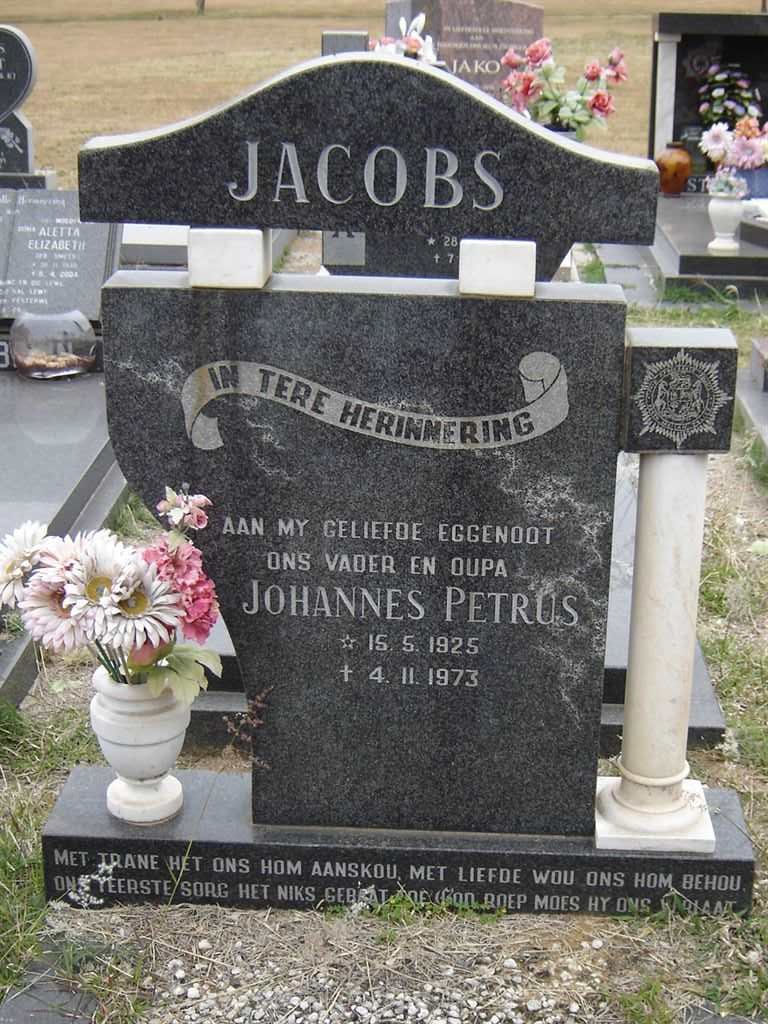 JACOBS Johannes Petrus 1925-1973