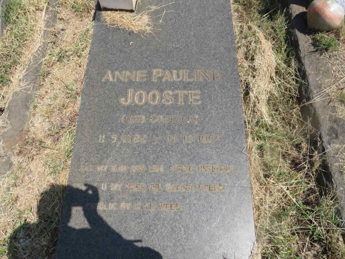 JOOSTE Anne Pauline nee COETZE? 1888-1967