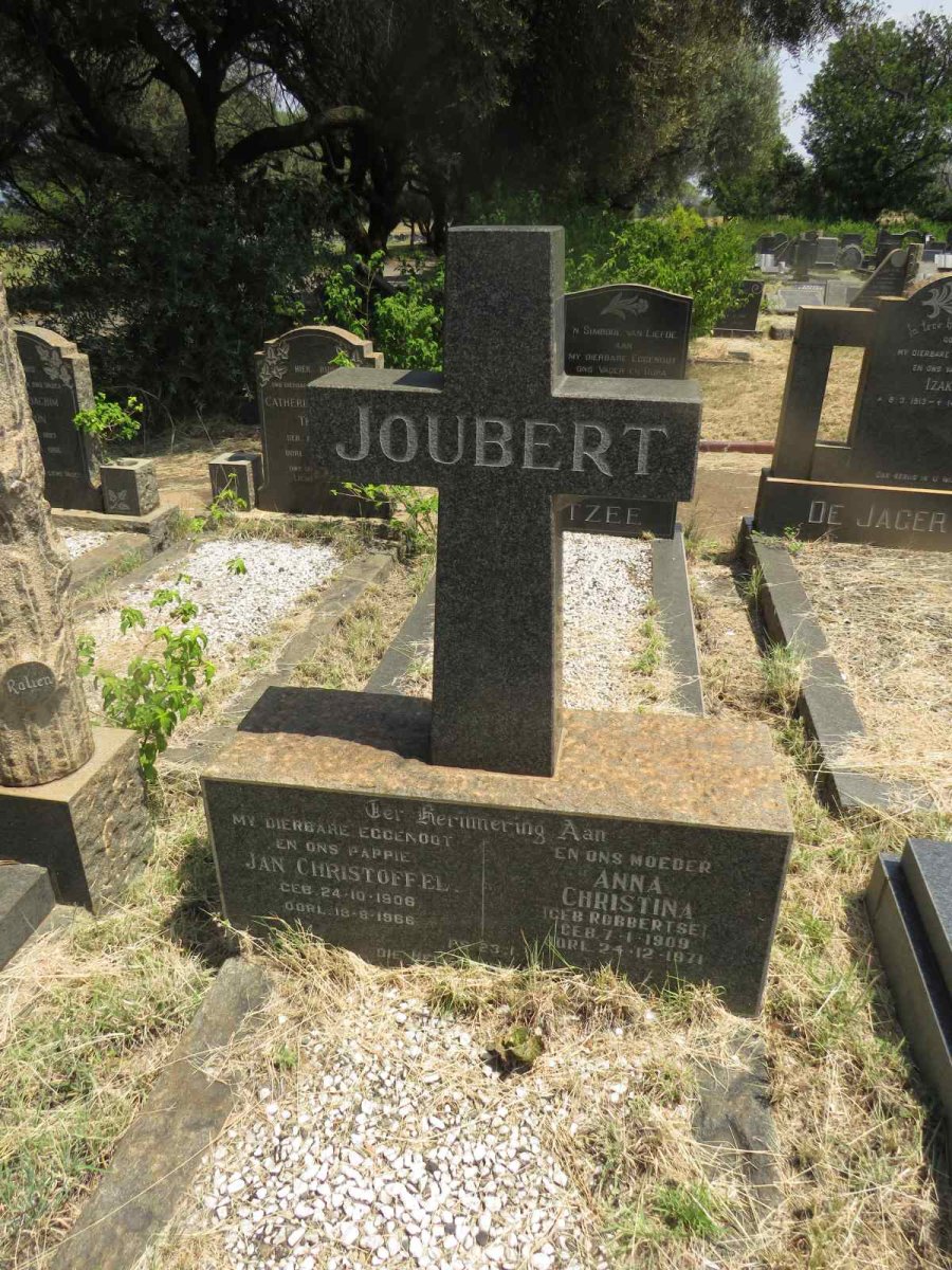JOUBERT Jan Christoffel 1906-1966 & Anna Christina ROBBERTSE 1909-1971