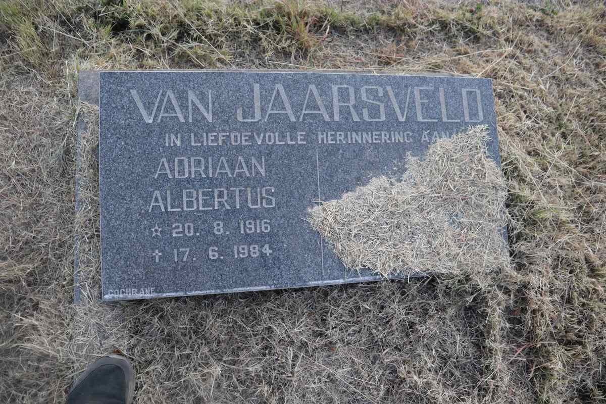 JAARSVELD Adriaan Albertus, van 1916-1984